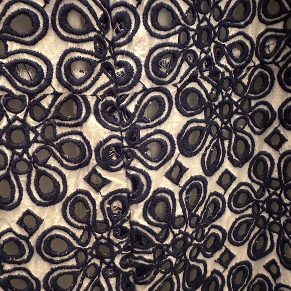 NWT VINEYARD VINES KENTUCKY DERBY EYELET MAXI DRESS SIZE 8 DEEP BAY NAVY WHITE - Picture 12 of 15